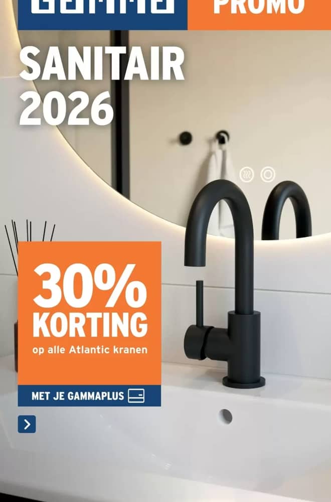 Voorpagina van de folder van Gamma, geldig 21 oktober 2026 – 31 december 2026
