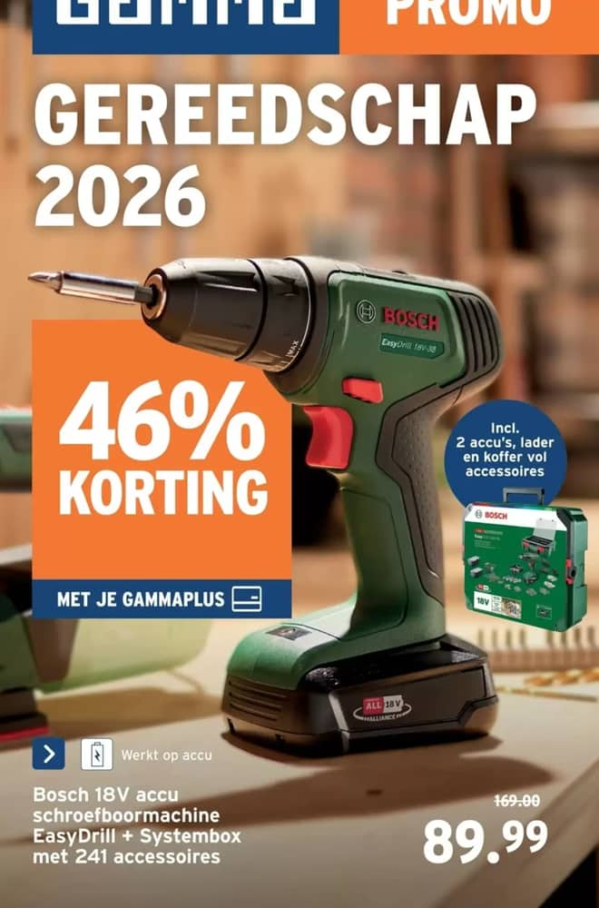 Voorpagina van de folder van Gamma, geldig 21 oktober 2026 – 31 december 2026