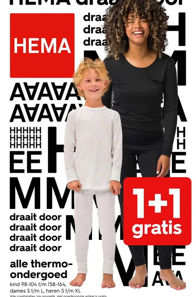 Voorpagina van de folder van HEMA, geldig 19–25 oktober 2026
