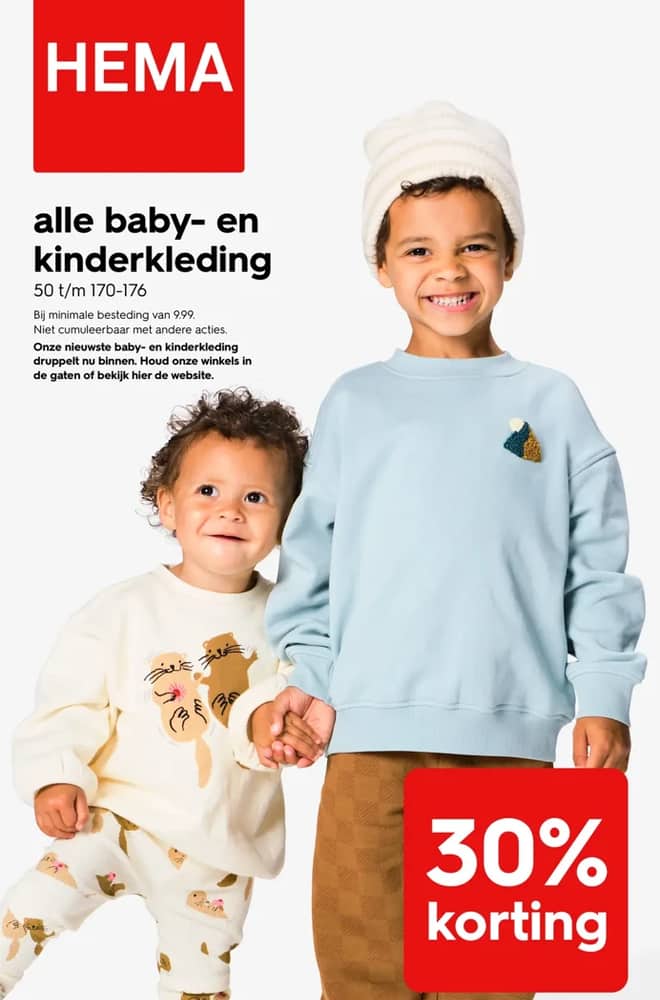 Voorpagina van de folder van HEMA, geldig 28 september 2026 – 4 oktober 2026
