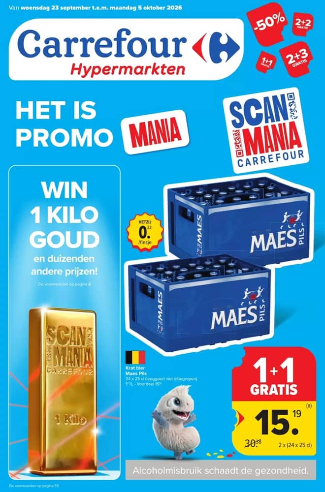 Voorpagina van de folder van Hyper Carrefour, geldig 23 september 2026 – 5 oktober 2026