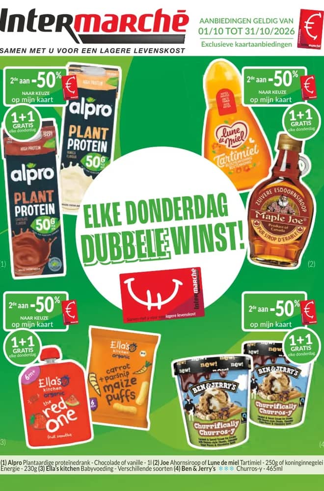Voorpagina van de folder van Intermarché, geldig 1–31 oktober 2026
