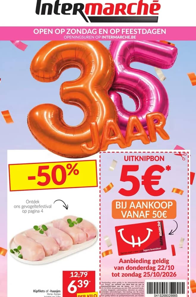 Voorpagina van de folder van Intermarché, geldig 20–25 oktober 2026