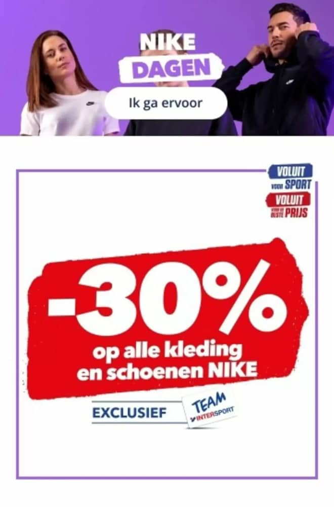 Voorpagina van de folder van Intersport, geldig 18 september 2026 – 18 oktober 2026