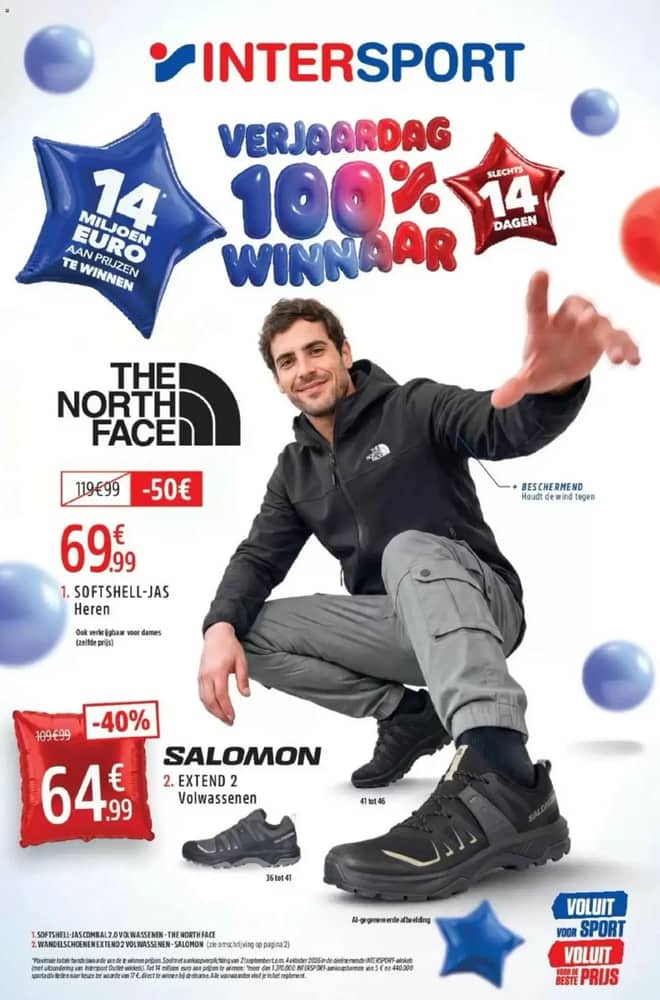 Voorpagina van de folder van Intersport, geldig 21 september 2026 – 4 oktober 2026