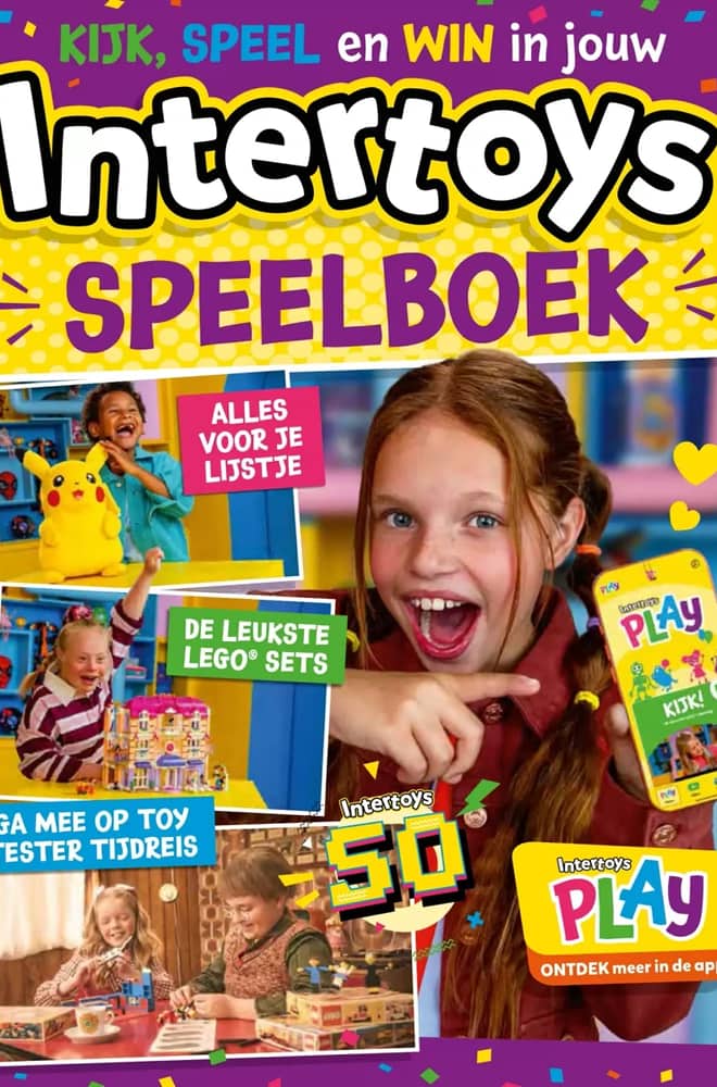 Voorpagina van de folder van Intertoys, geldig 9 oktober 2026 – 6 december 2026