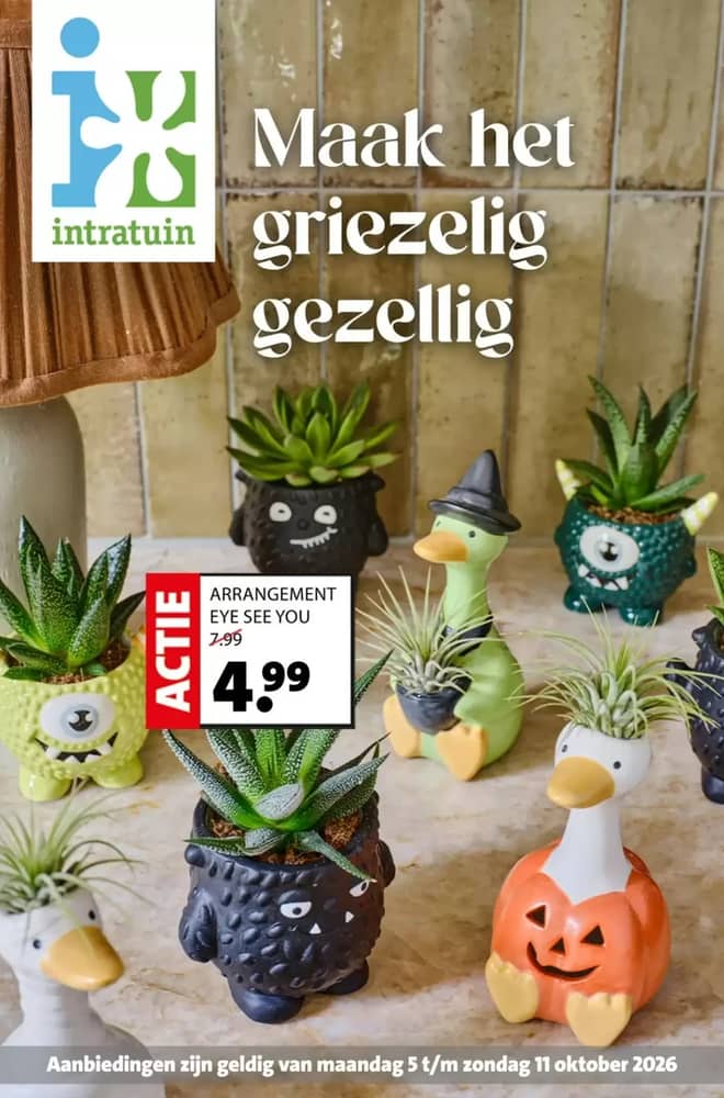 Voorpagina van de folder van Intratuin, geldig 5–11 oktober 2026