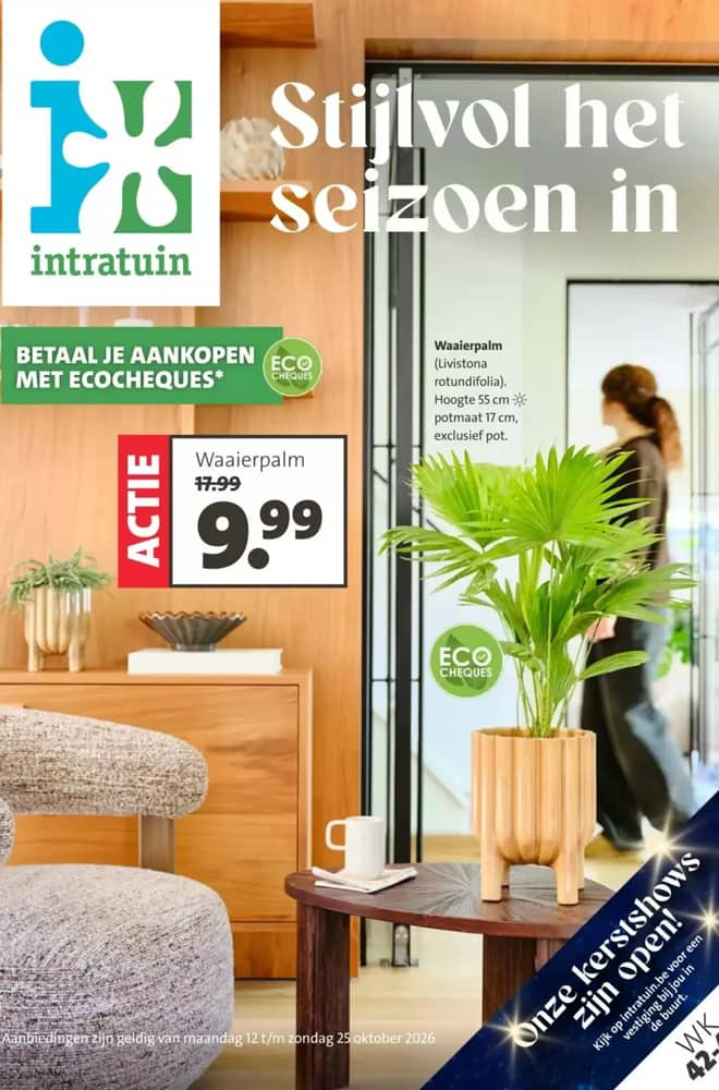 Voorpagina van de folder van Intratuin, geldig 12–25 oktober 2026