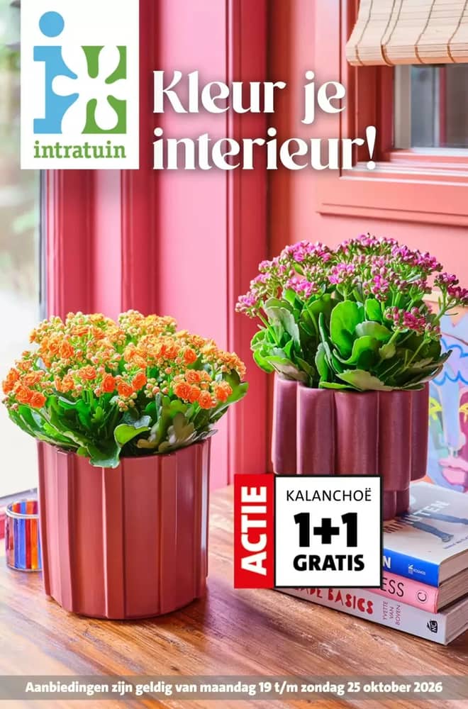 Voorpagina van de folder van Intratuin, geldig 19–25 oktober 2026