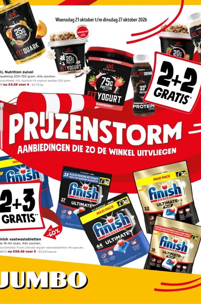 Voorpagina van de folder van Jumbo, geldig 21–27 oktober 2026