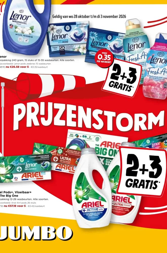 Voorpagina van de folder van Jumbo, geldig 28 oktober 2026 – 3 november 2026