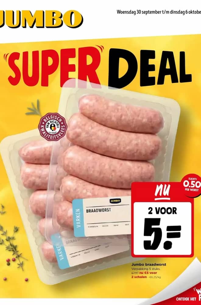 Voorpagina van de folder van Jumbo, geldig 30 september 2026 – 6 oktober 2026