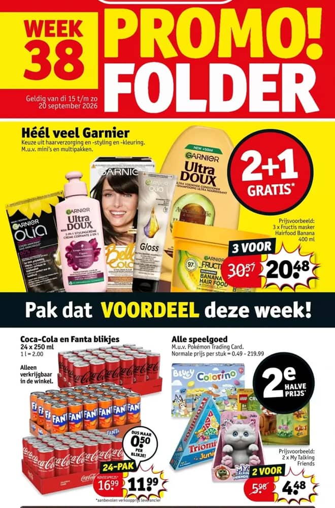 Voorpagina van de folder van Kruidvat, geldig 15–20 september 2026