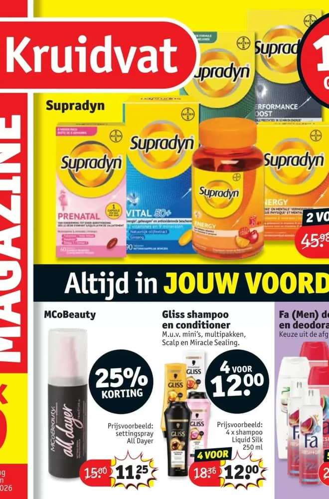 Voorpagina van de folder van Kruidvat, geldig 22 september 2026 – 4 oktober 2026