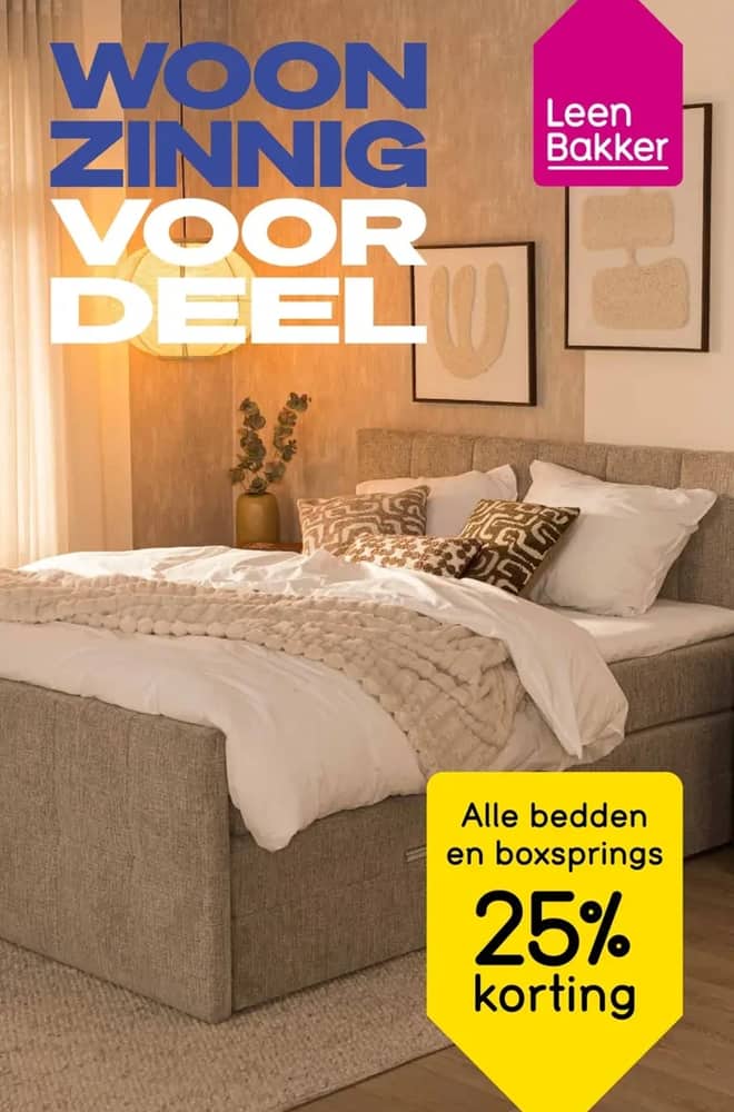 Voorpagina van de folder van Leen Bakker, geldig 12–18 oktober 2026