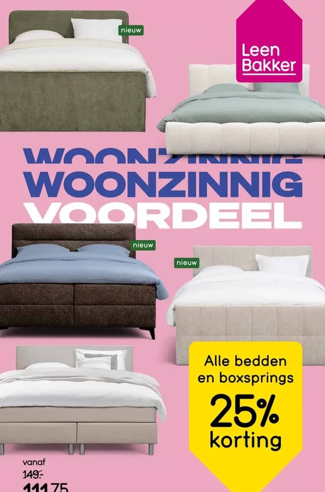 Voorpagina van de folder van Leen Bakker, geldig 19–25 oktober 2026