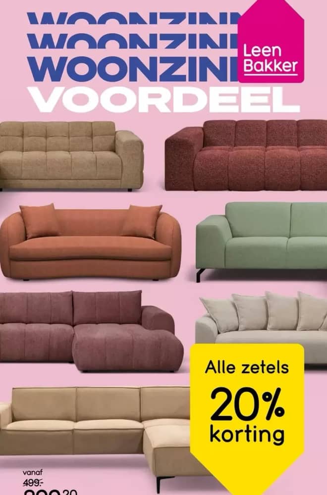 Voorpagina van de folder van Leen Bakker, geldig 28 september 2026 – 4 oktober 2026