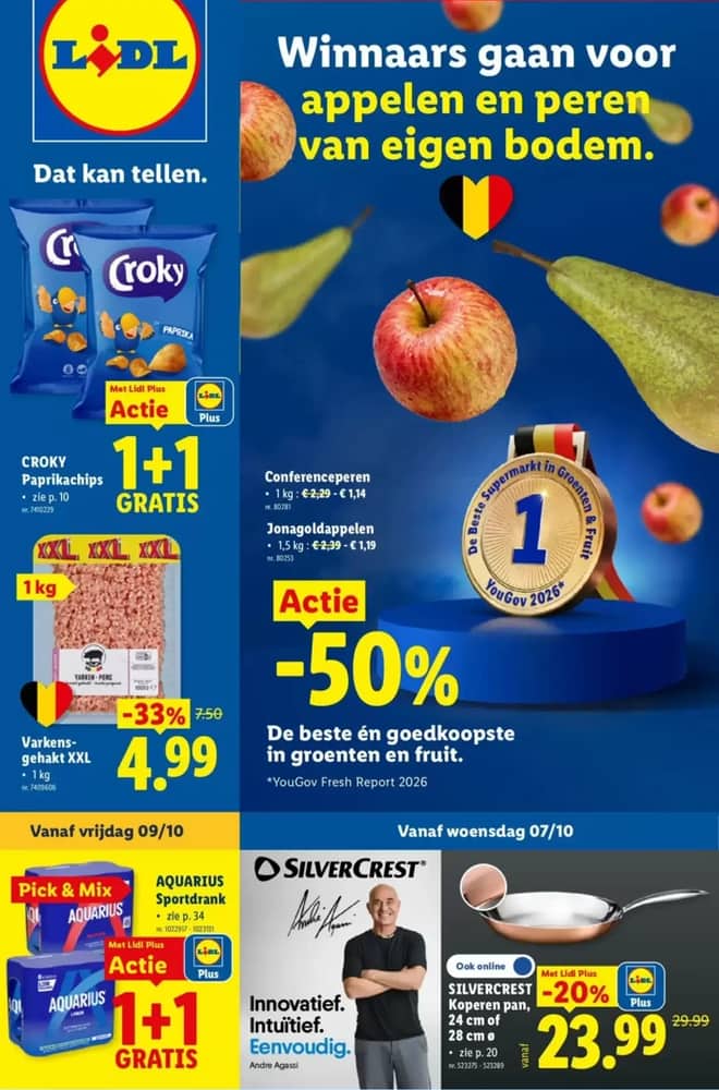 Voorpagina van de folder van Lidl, geldig 5–10 oktober 2026