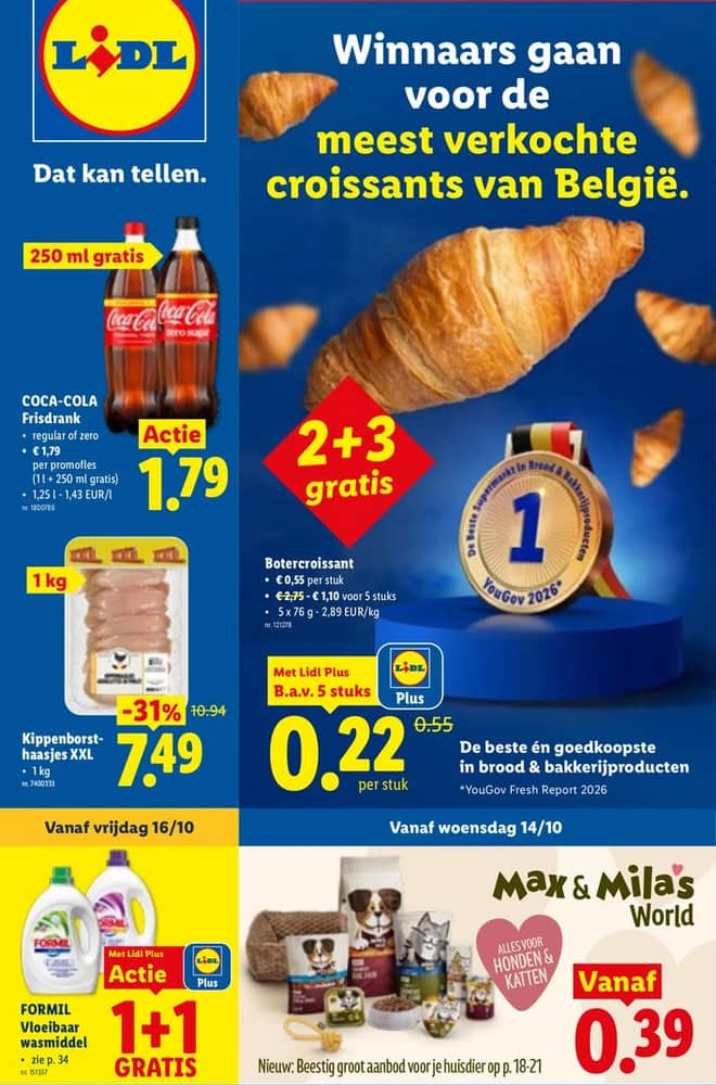Voorpagina van de folder van Lidl, geldig 12–17 oktober 2026