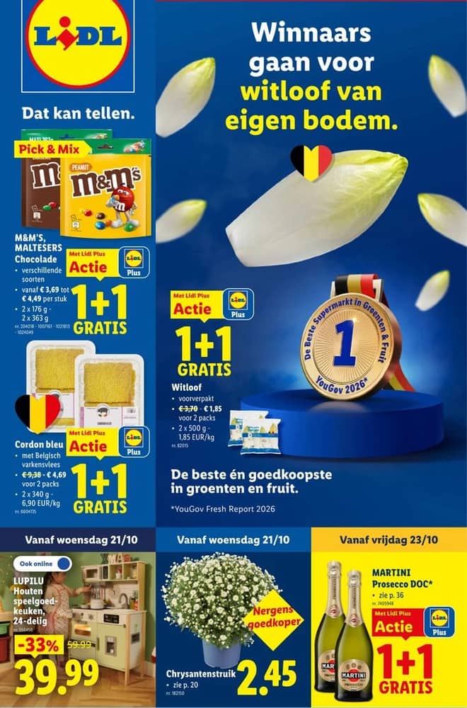 Voorpagina van de folder van Lidl, geldig 19–24 oktober 2026