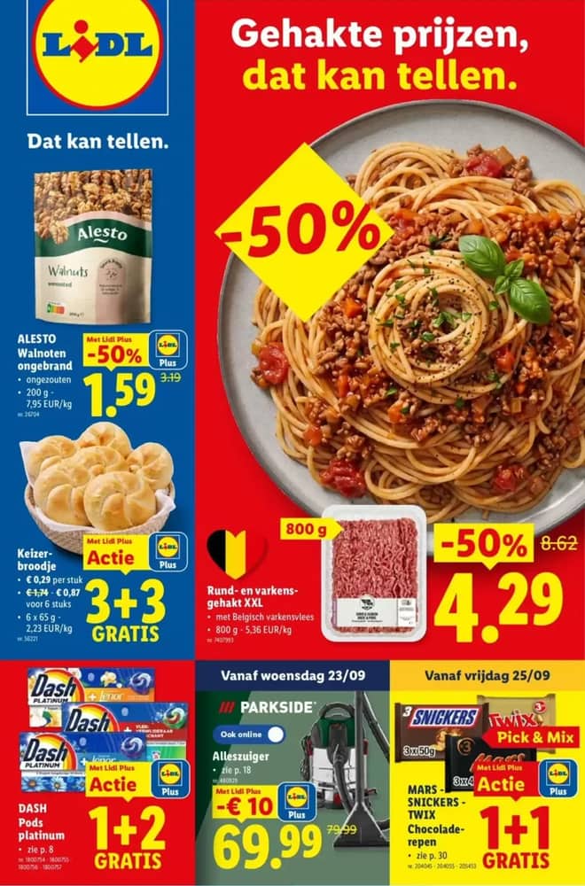 Voorpagina van de folder van Lidl, geldig 21–26 september 2026