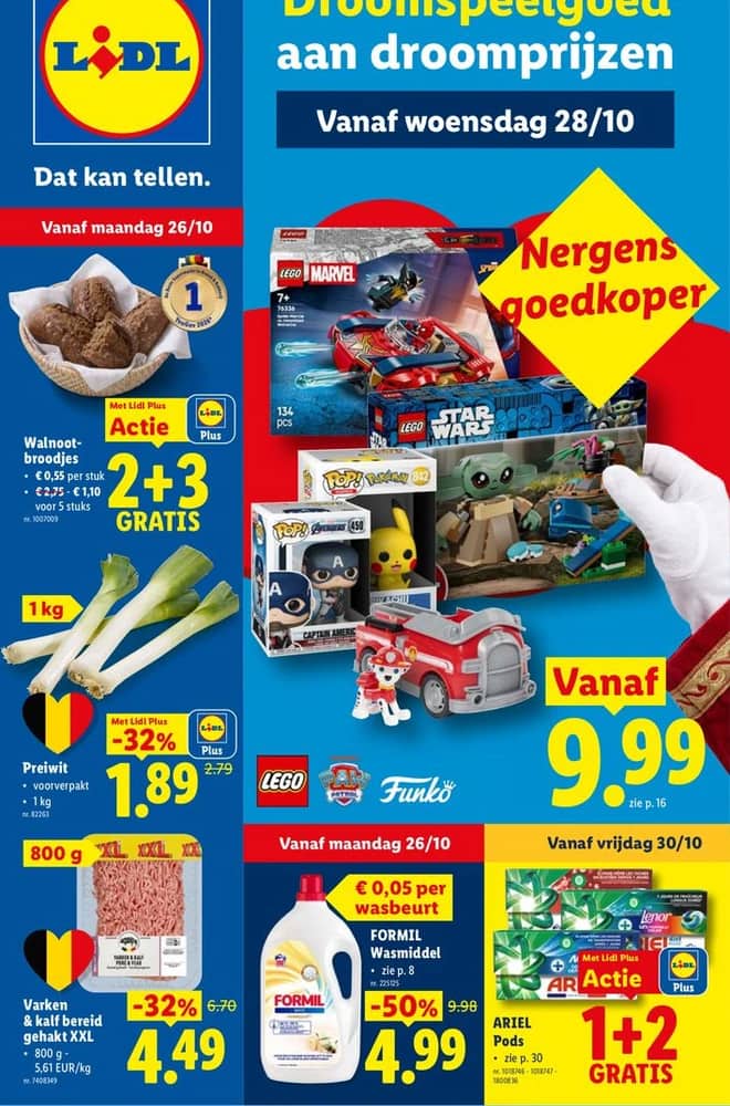 Voorpagina van de folder van Lidl, geldig 26–31 oktober 2026