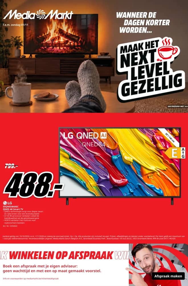 Voorpagina van de folder van MediaMarkt, geldig 15 oktober 2026 – 1 november 2026