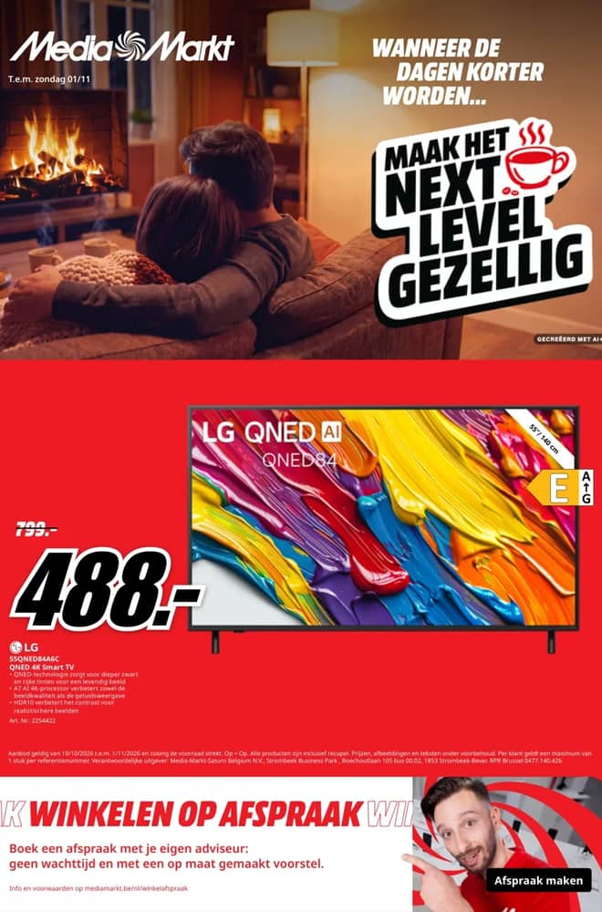 Voorpagina van de folder van MediaMarkt, geldig 26 oktober 2026 – 1 november 2026