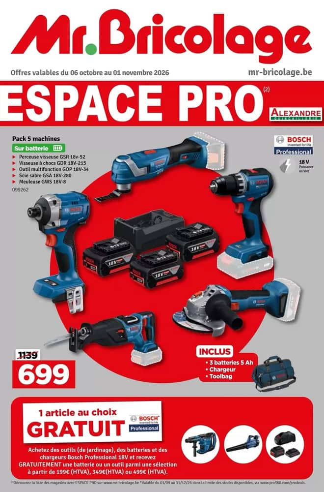 Voorpagina van de folder van Mr Bricolage, geldig 6 oktober 2026 – 1 november 2026