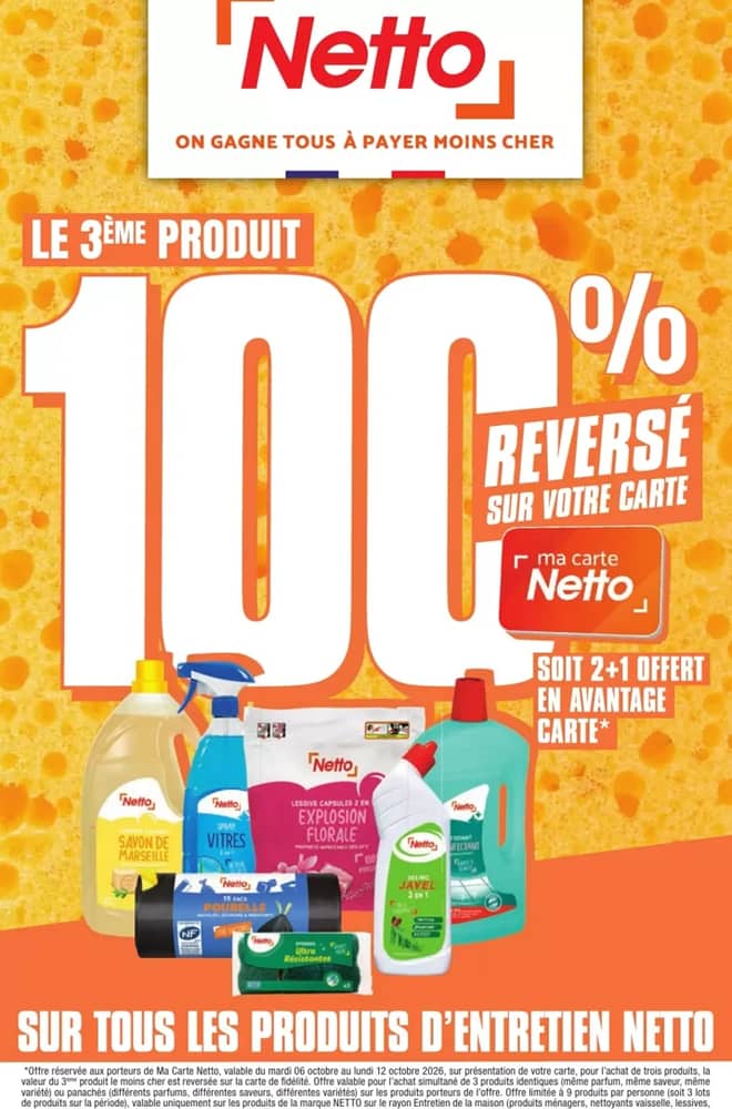 Voorpagina van de folder van Netto, geldig 6–12 oktober 2026