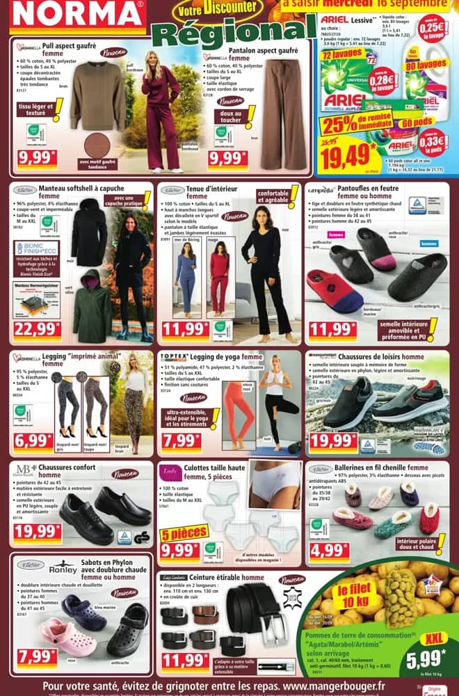 Voorpagina van de folder van Norma, geldig 16–22 september 2026
