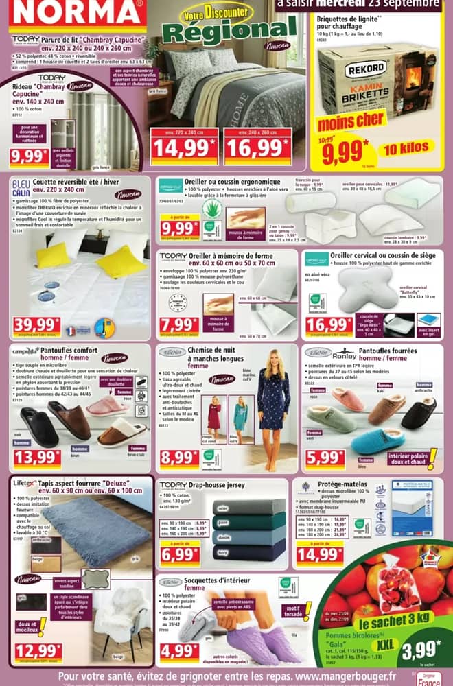 Voorpagina van de folder van Norma, geldig 23–29 september 2026