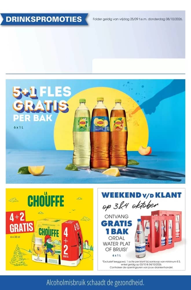 Voorpagina van de folder van Prik & Tik, geldig 25 september 2026 – 8 oktober 2026