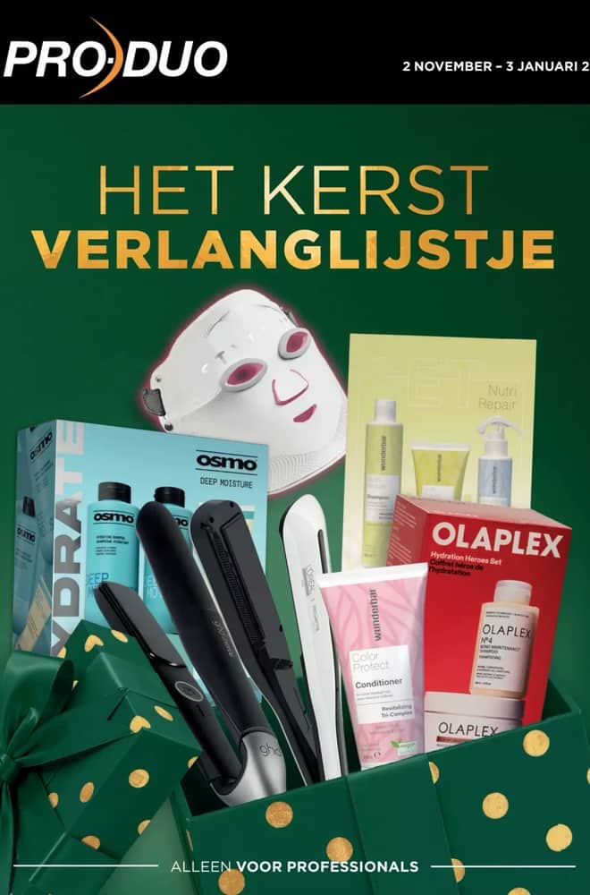 Voorpagina van de folder van PRO DUO, geldig 2 november 2026 – 3 januari 2027