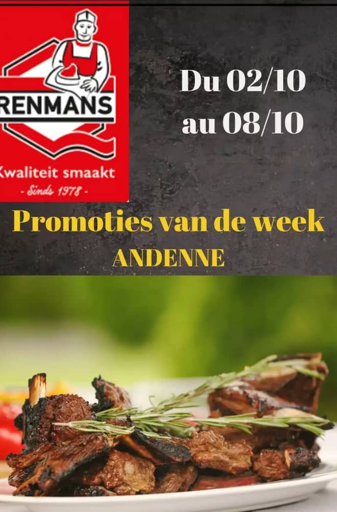 Voorpagina van de folder van Renmans, geldig 2–8 oktober 2026