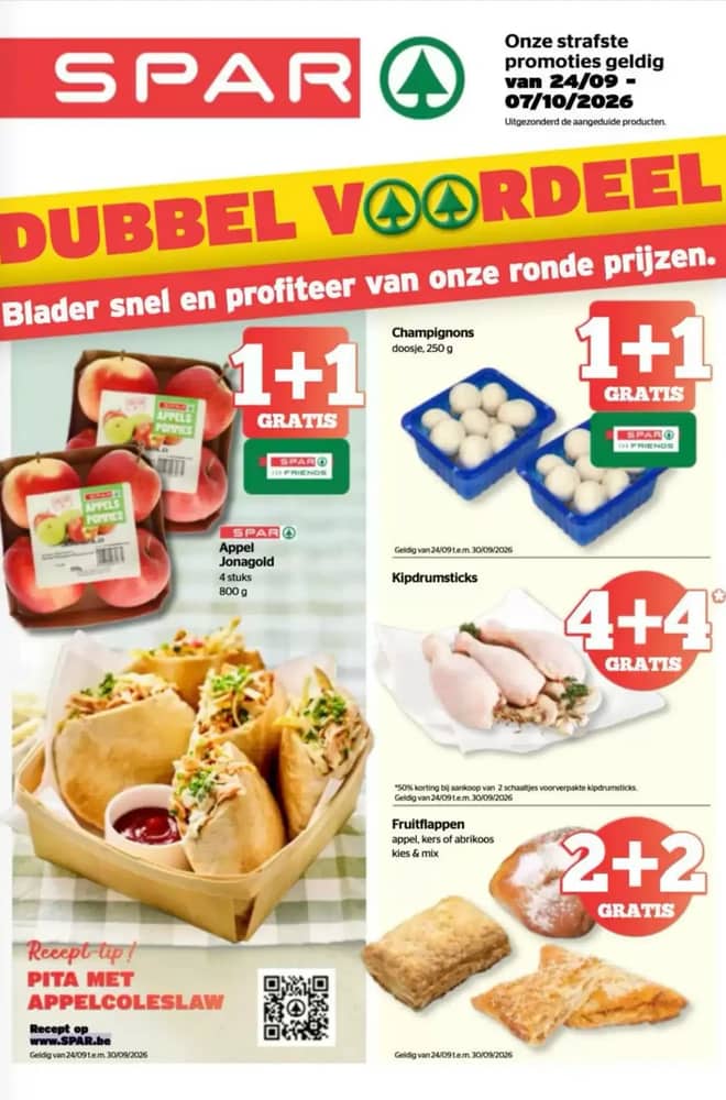 Voorpagina van de folder van Spar Express, geldig 24 september 2026 – 7 oktober 2026