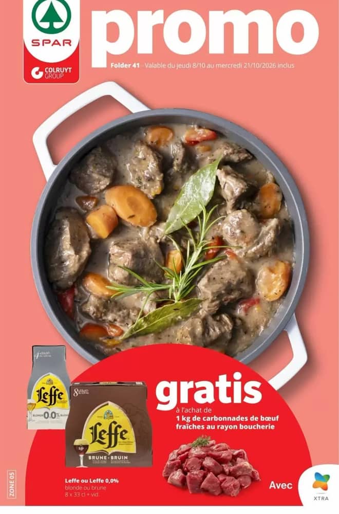 Voorpagina van de folder van Spar, geldig 8–21 oktober 2026