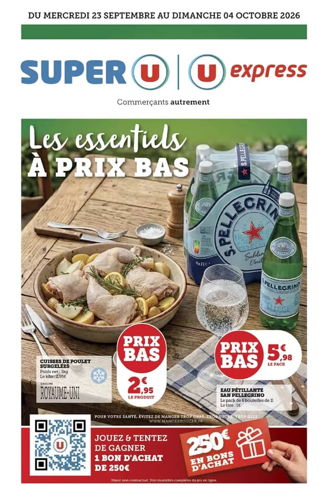 Voorpagina van de folder van Super U, geldig 23 september 2026 – 4 oktober 2026