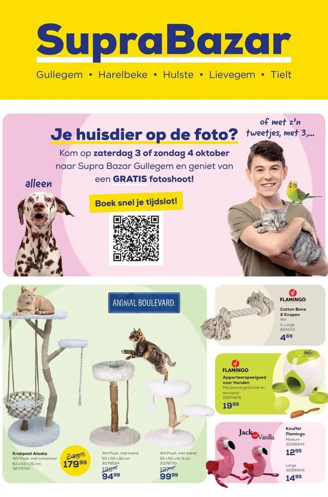 Voorpagina van de folder van Supra Bazar, geldig 15 september 2026 – 8 oktober 2026