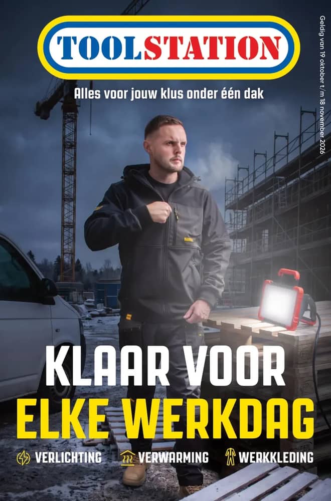 Voorpagina van de folder van Toolstation, geldig 19 oktober 2026 – 18 november 2026
