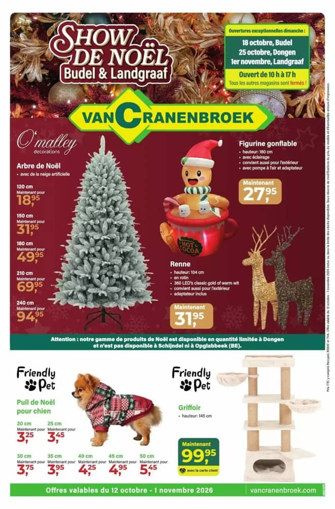 Voorpagina van de folder van Van Cranenbroek, geldig 12 oktober 2026 – 1 november 2026