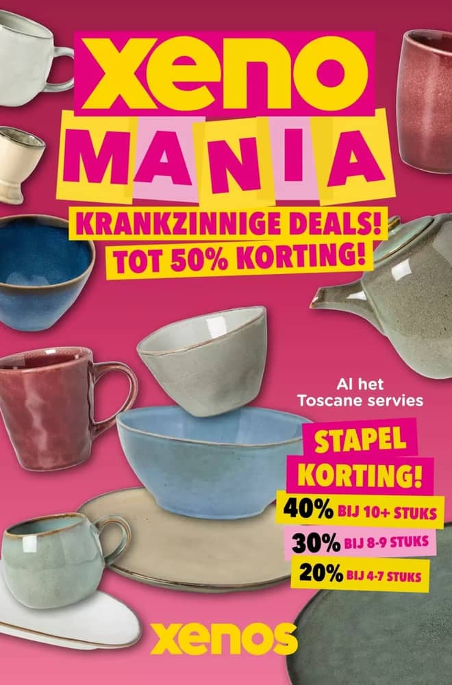 Voorpagina van de folder van Xenos, geldig 19–25 oktober 2026
