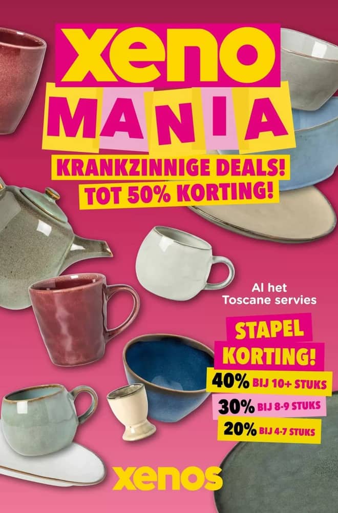 Voorpagina van de folder van Xenos, geldig 26 oktober 2026 – 1 november 2026