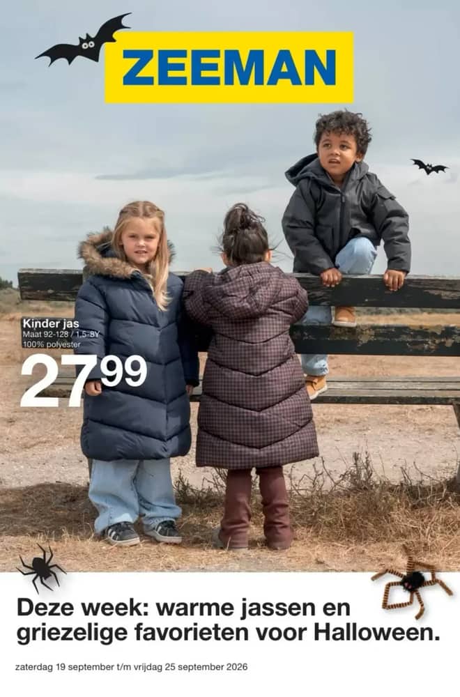 Voorpagina van de folder van Zeeman, geldig 19–25 september 2026