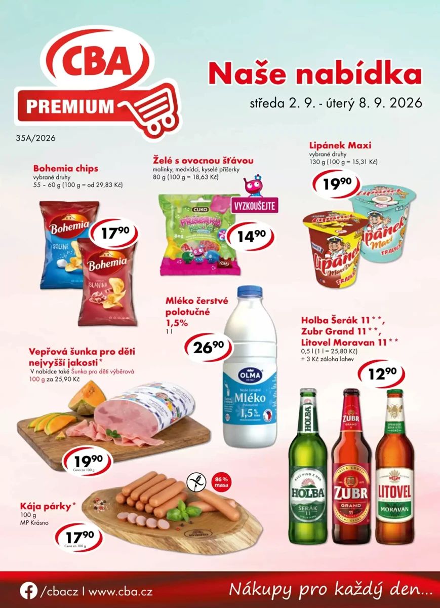 Leták CBA, strana 1 z 4