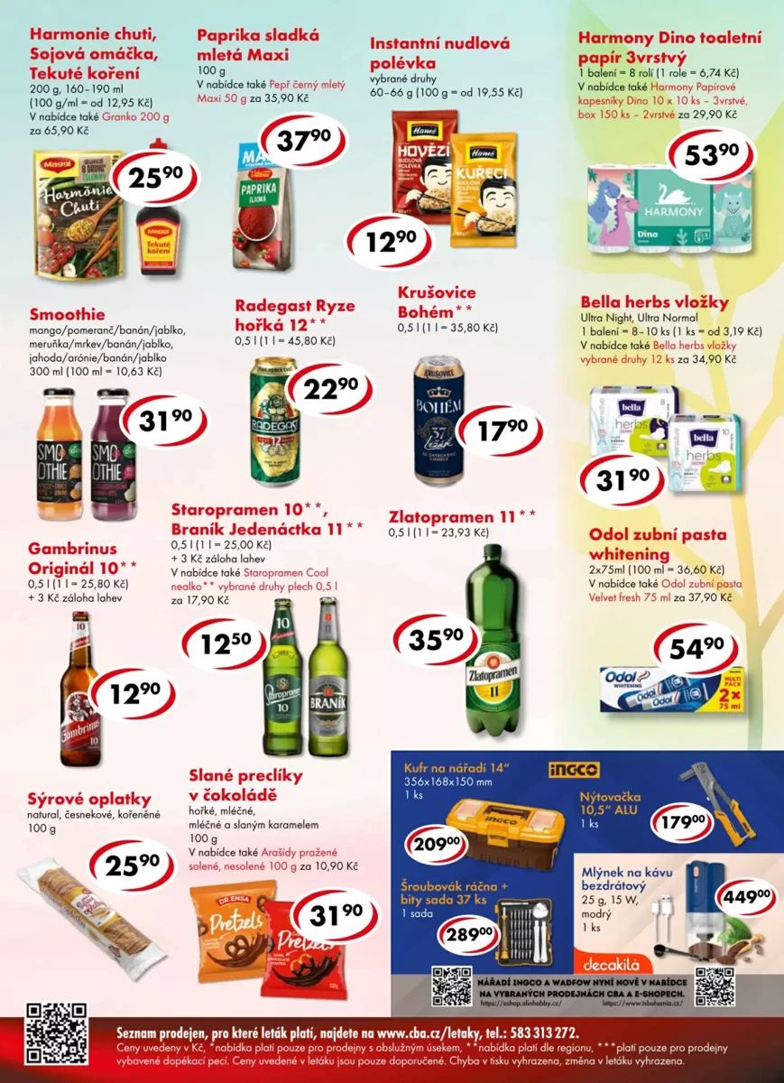 Leták CBA, strana 4 z 4