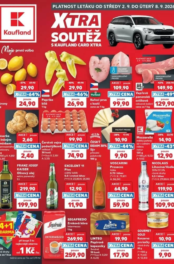Titulní strana letáku Kaufland, platný 2–8 září 2026
