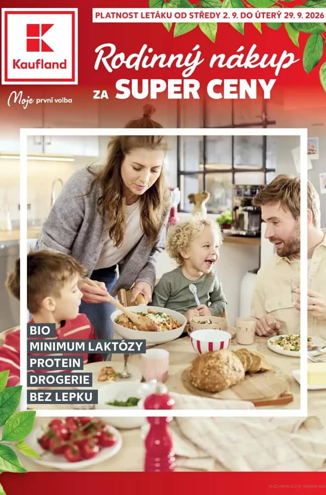 Titulní strana letáku Kaufland, platný 2–29 září 2026