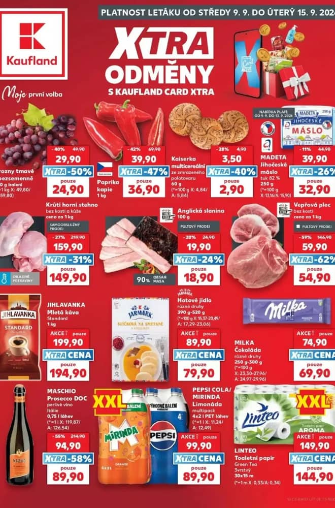 Titulní strana letáku Kaufland, platný 9–15 září 2026