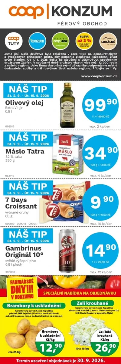 Leták Konzum, strana 1 z 4